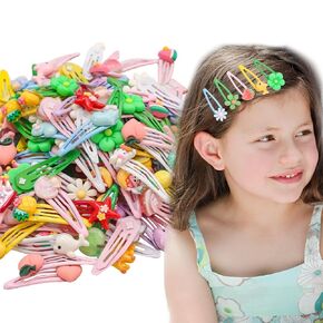 XIMA 60PCS Resin Flower Hair Bows for Baby Girls, Cute Animals Accessories with Snap Clip for Kids Teens Toddlers Hair Bows Hair decoration