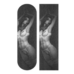Black Sexy Lingerie Skateboard Grip Tape Longboard Griptape Waterproof Sandpaper Grip Tape 33.1x9.1In Longboard Griptape for Outdoor Recreation