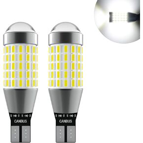 Pack-2 Car T15 LED Reverse Lights, 3014-87WFPC W16W Powerful Heat Dissipation Taillight Back-up, 360° Luminous Highlight Decoding Bulb with Lens, Universal Replacement Bulb for Cars (White) in Saudi Arabia