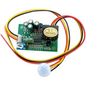 KOOBOOK 1Pcs PIR IR Pyroelectric Infrared Module Adjust Relay Output Human Body Sensor DC12V Range 5-8M