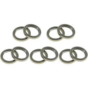 Dopro 10 Pcs USA Spec 15/32" Fine Knurled LP Guitar Toggle Switch Nut for Switchcraft Black