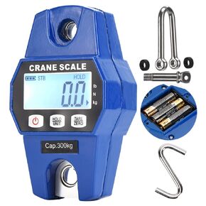 ميزان معلق رقمي للتعليق 300 كجم/660 رطل، ميزان إلكتروني محمول باليد، ميزان معلق رقمي صغير لصيد الأسماك، والصيد، والسفر، والأمتعة، والمزرعة، وثقيل، هدية عيد الأب (أزرق)، 10.5 × 3.2 × 1.9 بوصة in Kuwait