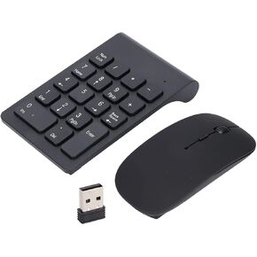 2.4GHz 1200 DPI 18 Key Number Pad Number Pad Mouse Combo Sensitive Durable Remote Technology Plug and Play for Home Office