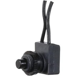 RV Designer S731, Push Button Switch, 10 Amp, On / Off, SPST, 4.5 inch Leads