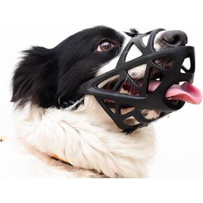 Dog Muzzle, Adjustable Pet Mask with Reflective, Breathable Pet Mask for Large Dogs, Medium Dogs, Small Dogs, Prevents Chewing and Biting, Durable Dog Muzzle That Allows Panting, Drinking and Eating
