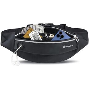 Entchin Fanny Pack for Women Men, Crossbody Bag with 4-Zipper Pockets, Large Capacity & Water Resistant Fashion Bum Bags for Hiking Running Travel Cycling