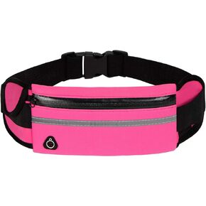 Running Belt Waist Packs,Workout Fanny Pack,Ultra Light Bounce Free Waist Pouch Fitness Workout Belt Sport Waist Pack for Women Men,Adjustable Waistband Bag for All Kinds of Phone (Pink)