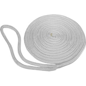 Taylor Made Products Premium Double Braided Nylon Dock Line, 25', 3/8", White