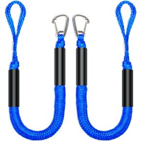 4FT قسط قارب بنجي قفص الاتهام خطوط جت سكي الملحقات مع البحرية الصف 316 مشبك الفولاذ المقاوم للصدأ رسو بأمان لجت سكي، SeaDoo، ياماها WaveRunner، كاياك، قارب عائم، زورق 4 ~ 5.5ft الأحمر