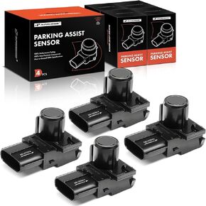 A-Premium 4-PC Reverse Backup Parking Assist Sensor Compatible with Select Toyota & Lexus Models - Sienna 2011-2017, RX450h/RX350 2010-2012, GX460 2010-2013, Replace# 89341-33180, 89341-06020