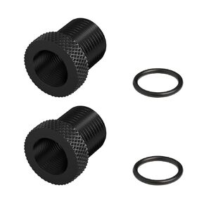2 Pack Thread Protector 1/2-28 to 3/4-16 Thread Adapter Steel with Rubber Washer Black