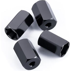 4pcs Black Combiner 5mm to 7mm(+10mm) Wheel Hub Hex Adapter Combiner for WPL D12 1/10 RC Model Trucks