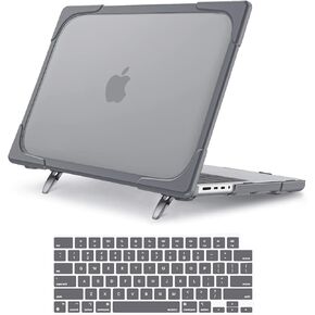 MOSISO Compatible with MacBook Pro 14 inch Case 2025-2021 M4 M3 M2 M1 A3112 A3185 A3401 A2918 A2992 A2779 A2442, Heavy Duty Shockproof Plastic Hard Shell with Fold Kickstand&Keyboard Cover, Pink