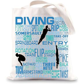 Springboard Diving Tote Bag Springboard Diving Gifts Platform Diving Shoulder Bag Springboard Diver Gifts