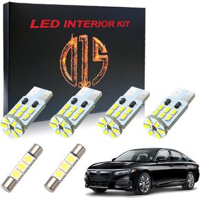 LED Interior Light Kit for 2018-2022 Honda Accord 6000k White Map Dome Trunk Vanity Mirror Bulbs (6 Pieces)