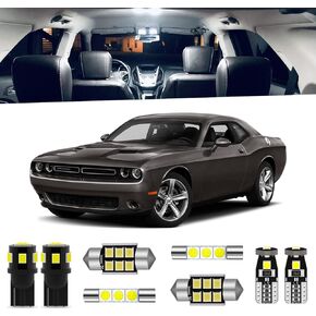 13-Pieces Challenger Interior LED Light Kit Package for Dodge Challenger 2008 2009 2010 2011 2012 2013 2014 2015 2016 2017 2018 2019 2020 + License Plate Lights, Install Tool