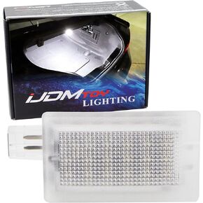 iJDMTOY Super Bright 2W High Power Xenon White Full LED Trunk Cargo Area Light Assembly Compatible With Dodge Challenger Charger Dart Magnum Chrysler 200 300 Sebring, Powered by 18-SMD LED Diodes