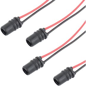 TOMALL T10 Socket Pre-wired Connector for Light Bulbs 194 Female Plug (Pack of 4)