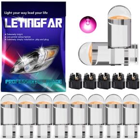 194 LED Bulb Dash Instrument Lights Bulbs with T10 194 168 Twist Lock Socket, Super Bright T10 194 Instrument Panel Gauge Cluster Dashboard LED Light Bulbs 12V (White（10+5）)