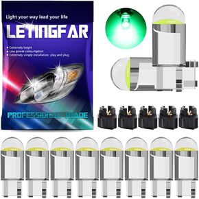 194 LED Bulb Dash Instrument Lights Bulbs with T10 194 168 Twist Lock Socket, Super Bright T10 194 Instrument Panel Gauge Cluster Dashboard LED Light Bulbs 12V (White（10+5）)