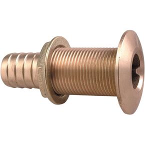 Perko 0350006DPP Plain Bronze Thru-Hull Connection for Use with 1" Hose