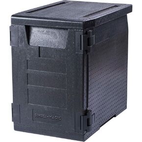 جهاز تسخين الطعام المحمول SIMPLI-MAGIC مع قفل مثالي لتقديم الطعام واستخدام المطاعم، سعة 5 أوعية، أسود in Kuwait