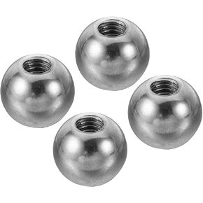 PATIKIL M4x8mm Ball Nuts Knob, 4 Pack Female Thread 304 Stainless Steel Round Blind Hole Screw Cap Cover for Lighting Machinery DIY Decoration, Silver