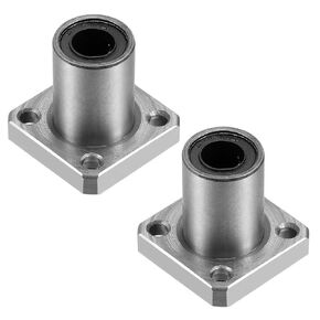 uxcell LMK6UU Square Flange Linear Ball Bearings, 6mm Bore Dia, 12mm OD, 19mm Length(Pack of 2)