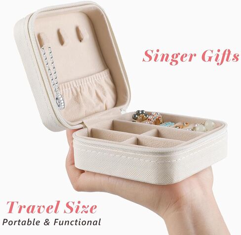 Travel Jewelry Case, Taylor Small Jewelry Box for TS Fans, Friend Gifts for Women Men, Portable Organizer For Rings Earrings Necklaces Gifts (White) in Saudi Arabia