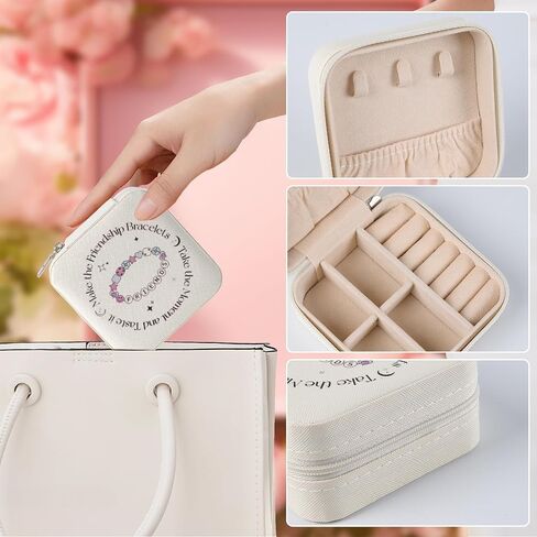 Travel Jewelry Case, Taylor Small Jewelry Box for TS Fans, Friend Gifts for Women Men, Portable Organizer For Rings Earrings Necklaces Gifts (White) in Saudi Arabia