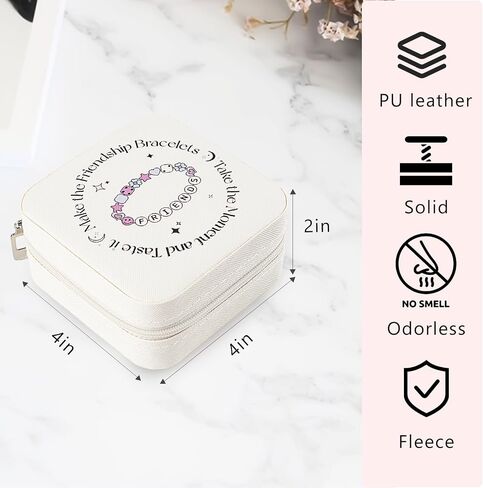 Travel Jewelry Case, Taylor Small Jewelry Box for TS Fans, Friend Gifts for Women Men, Portable Organizer For Rings Earrings Necklaces Gifts (White) in Saudi Arabia