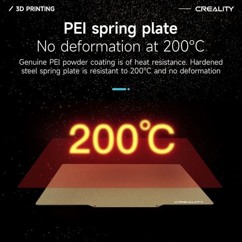 Official Creality K1 Max Build Plate PEI Sheet, 315 x 310mm Smooth Removable Flexible Spring Surface Excellent Heat Resistance Heated for Ender 3 S1 Plus K1 Max 3D Printer(Without Magnetic Base) in Kuwait