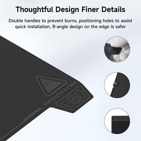 Official Creality K1 Max Build Plate PEI Sheet, 315 x 310mm Smooth Removable Flexible Spring Surface Excellent Heat Resistance Heated for Ender 3 S1 Plus K1 Max 3D Printer(Without Magnetic Base) in Kuwait
