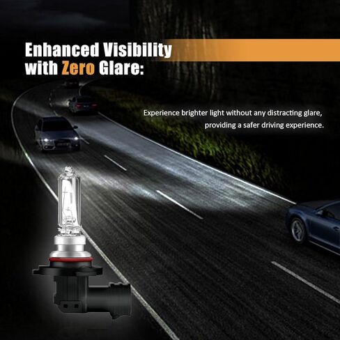 2023 ترقية HB3 9005 ClassicBlaze - لمبة هالوجين أمامية عالية السطوع مضادة للوهج، شعاع عالٍ، لمبة بديلة منخفضة الشعاع مع إضاءة فائقة السطوع وعمر طويل 12 فولت 60 وات (تحتوي على لمبتين) in Kuwait