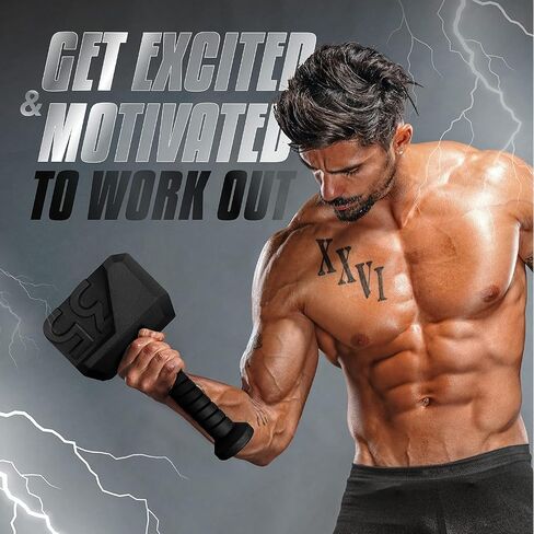 Yes4All Hammer Kettlebell مقبض مضاد للانزلاق لتمارين أوزان Macebell، والدفع للأعلى، ومعدات تدريب القوة بمقبض - زوج 35 رطلاً in Saudi Arabia