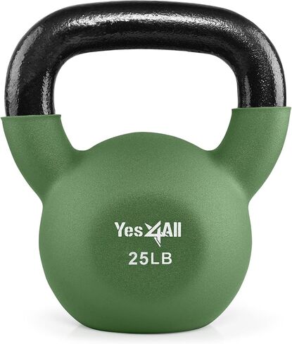مجموعات Kettlebell & Kettlebell المطلية بالنيوبرين/القابلة للتعديل من Yes4All - أوزان يدوية للتدريب المنزلي وصالة الألعاب الرياضية والدمبل in Kuwait