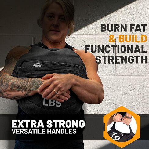 Sandbags for Working Out [Bells of Steel] Workout Sand Bag, Commercial and Home Gym Sand Bags for Weight Training, Strongman Training with Handles for Fitness, Cross, Strength Training in Saudi Arabia