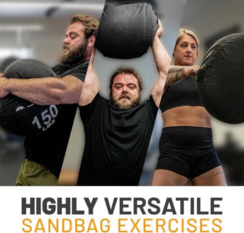Sandbags for Working Out [Bells of Steel] Workout Sand Bag, Commercial and Home Gym Sand Bags for Weight Training, Strongman Training with Handles for Fitness, Cross, Strength Training in Saudi Arabia