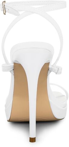 Womens Platform Stiletto High Heels Sandals Square Open Toe Ankle Strappy Heels Comfort Dress Wedding Party Heeled Sandals Shoes in Saudi Arabia