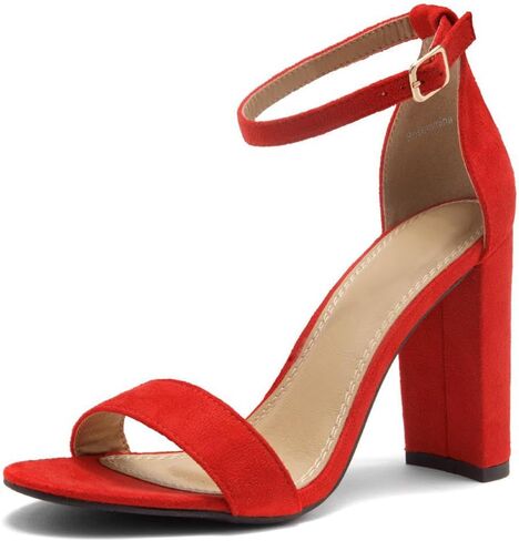 Herstyle Women’s Chunky Block Heels – Open Toe Ankle Strap Sandals, 3.75 Inch High Heels for Wedding, Party & Dressy Occasions – Comfortable Strappy Dress Shoes in Saudi Arabia