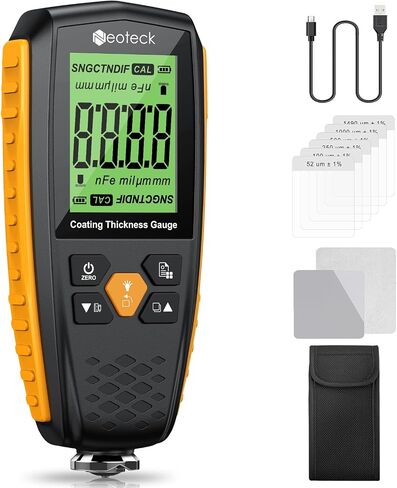 Neoteck 0-1300um Paint Thickness Gauge Car Coating Thickness Meter for Used Car Buyers, Paint Mil Thickness Meter Gauge Check The Car’s Original Coating Auto Car Paint Meter in Saudi Arabia