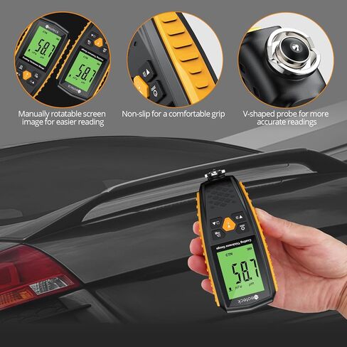 Neoteck 0-1300um Paint Thickness Gauge Car Coating Thickness Meter for Used Car Buyers, Paint Mil Thickness Meter Gauge Check The Car’s Original Coating Auto Car Paint Meter in Saudi Arabia