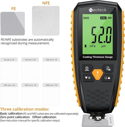 Neoteck 0-1300um Paint Thickness Gauge Car Coating Thickness Meter for Used Car Buyers, Paint Mil Thickness Meter Gauge Check The Car’s Original Coating Auto Car Paint Meter in Saudi Arabia