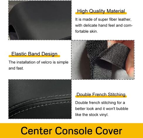 A ABIGAIL Center Console Armrest Cover Compatible with Ford F250 F350 F450 2017-2023 PU Leather Arm Rest Box Lid Middle Console Cover Seat Protector Armrest Cushion Pad (Black) in Saudi Arabia