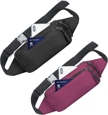 Fanny Packs for Men and Women,Water Resistant Waist Bag & Hip Bum Bag with Adjustable Strap for Travel Sports Running in Kuwait