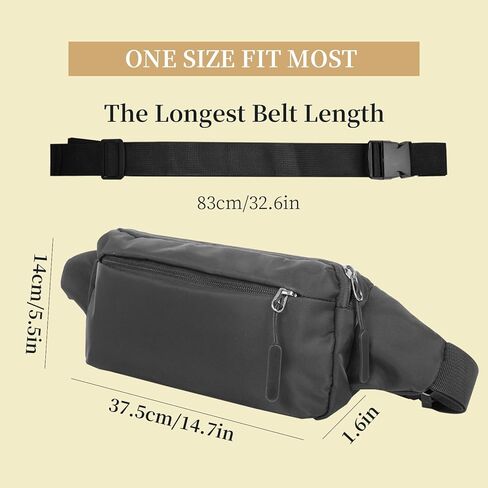 Fanny Packs for Men and Women,Water Resistant Waist Bag & Hip Bum Bag with Adjustable Strap for Travel Sports Running in Kuwait