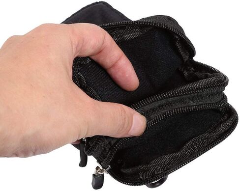 Small Crossbody Cell Phone Bag, Phone Waist Bag Black, 6.5" Travel Shoulder Messenger Holster Crossbody Bags Purse with Strap Zipper Waist Wallet Belt Clip Holder with Locking Carabiner Hook in Saudi Arabia