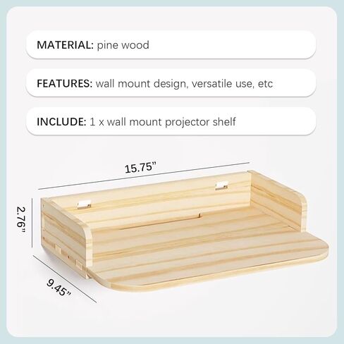 جدار جبل خشبي العارض الجرف العائمة العارض جدار حامل العارض جدار الرف العارض جدار حامل جدار تخزين الرف للديكور المنزل in Kuwait