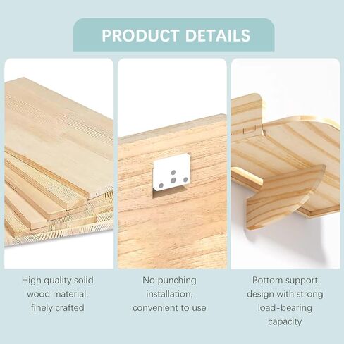 جدار جبل خشبي العارض الجرف العائمة العارض جدار حامل العارض جدار الرف العارض جدار حامل جدار تخزين الرف للديكور المنزل in Kuwait