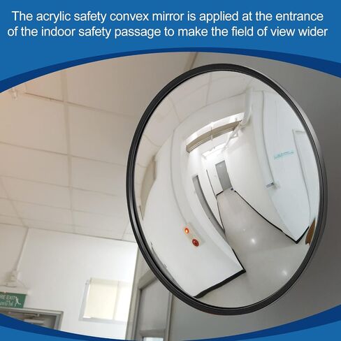 Maitys 4 Pcs Convex Mirror Acrylic Safety Security Traffic Garage Corner Mirror Adjustable Wide Angle View Mirror with Fixing Bracket for Indoor Outdoor School Classroom Warehouse (18 Inch) in Saudi Arabia